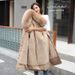 2020 For Women, Mid-Length, Thickened, Korean Style, Slim Fit, Hooded, Large Fur Collar, Down Coat, Plus Size Cotton_ecoleips.com