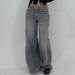 Vintage Draped High-Waisted Wide-Leg Jeans For Women 2025 Spring New Loose Straight Casual Versatile Long Pants Trendy_ecoleips.com
