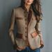 Cross-border French Retro Style High-end Velvet Color-blocked Blazer With Suit Collar For Women_ecoleips.com
