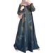 Verve New Style Printed Muslim Malay Full Sleeve Round Neck Robe Long Dress Factory Wholesale_ecoleips.com