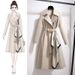 Women's Trench Coat – Oversized Mid-Length Jacket With Belt & Scarf, Lightweight Polyester Coat For Spring & Fall (S-4XL, 3 Colors)_ecoleips.com