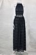 2026 Spring/Summer New European And American Fashion Sexy Backless Halter Neck Strap Ruched Lace Trim Tank Top Long_ecoleips.com