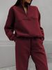 Premium Fleece Tracksuit Set For Women - Thickened Long-Sleeve Hoodie & Jogger Pants (XXXL Plus Size, 7 Elegant Colors, 680GSM Poly-Spandex Blend)_ecoleips.com