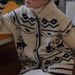 girl Christmas Carnival Retro Nordic Knit Cardigan With Reindeer Jacquard Wool Thick Sweater Coat For Women_ecoleips.com