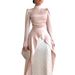 New Niche Celebrity Temperament Slim Trailing Pink Tube Top Evening Dress Dress_ecoleips.com