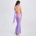 European And American Cross-border 25 Strapl Sexy Halter Neck High-waisted Sheer Mesh One-shoulder Slim-fit_ecoleips.com