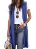 Women's Sleeveless Vest Cardigan Mid-Length Fashion Trend 2023 European American Style Polyester Spring/Summer Elegant England Style_ecoleips.com