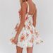 Summer Rose Print Hot Girl Square Neck A-Line Dress Women's Clothing Padded Chest Thin Material Suitable for Spring/Autumn & Summer_ecoleips.com