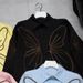 French Style Women's Heavy Duty Shirt Unique Design Butterfly Pattern Elegant Commuter Top For Spring And Autumn_ecoleips.com