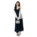 Autumn New Korean Fashion Cardigan + Strap 2-Piece Maternity Dress_ecoleips.com