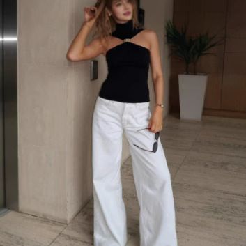 Women's Solid Color Off-Shoulder Sleeveless Top European American Style Summer Trend Tight Waist Streetwear_ecoleips.com