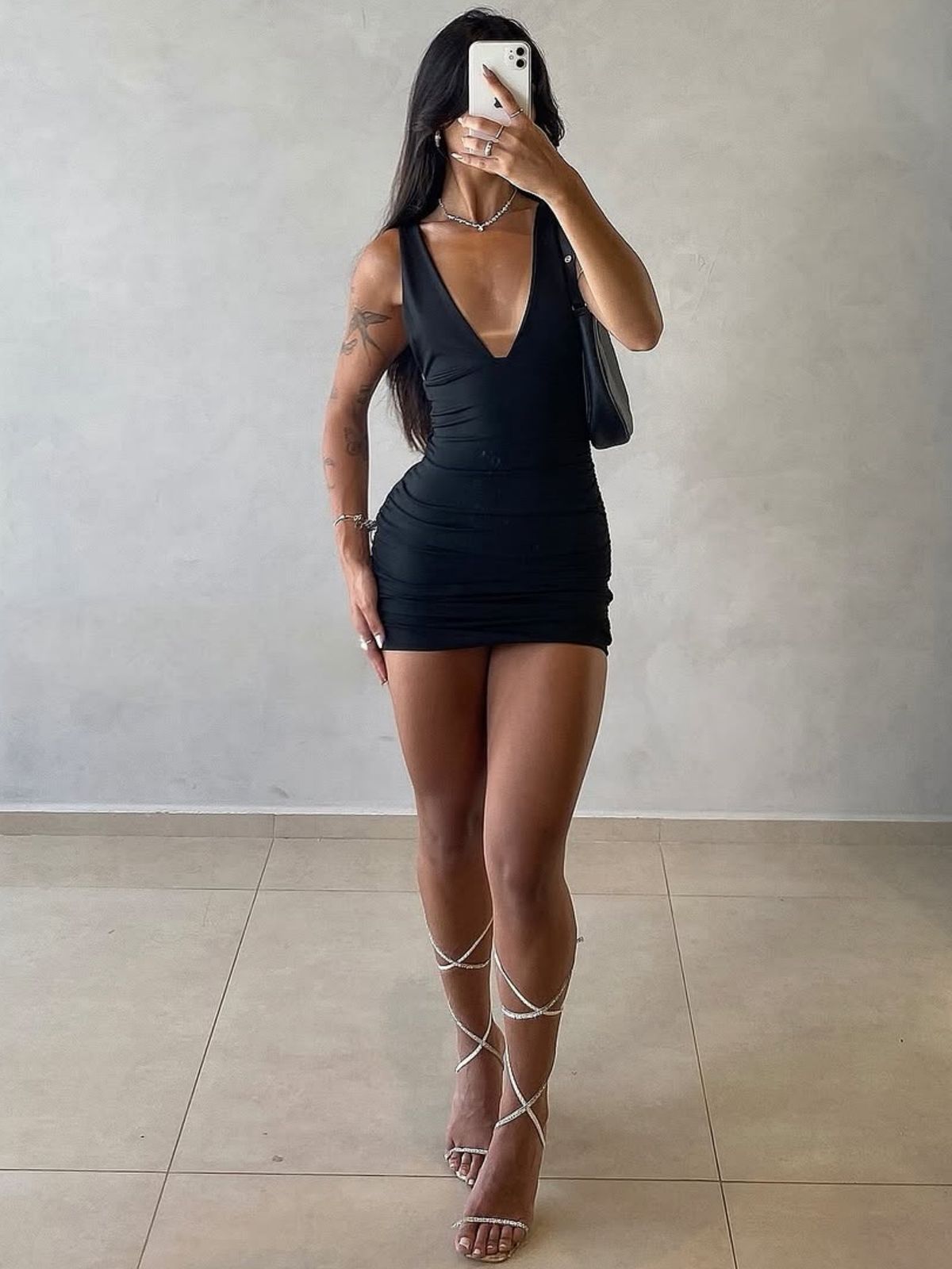Summer New Arrival Women Clothing Sexy Fashion V Neck Waist Shirred Slim Fit Bodycon Hip Wrap Dress For Casual Formal Occasions_ecoleips.com
