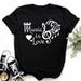 Foreign Trade Women's Clothing Simple T-shirt With European And American Music Note Design For Women_ecoleips.com