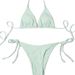 Sexy Bikini Set – Triangle Top & High-Cut Bottom, Breathable Polyester Fabric – Beach & Pool Swimwear For Women_ecoleips.com