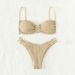 Verve 2025 New Style Strap Two-Piece Swimsuit For Women Solid Color U-Shaped High Waist Bikini Swimwear_ecoleips.com