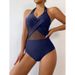 Women's Clothing Women's Sexy One Piece Swimsuit Solid Color Mesh Style Fashionable Bikini For Formal & Casual For Women_ecoleips.com