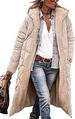 Women's Clothing Solid Color Hooded Cotton Coat Long Sleeve Double Sided Wear Slim Temperament Cardigan Jacket Top_ecoleips.com