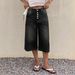Women's Retro Denim Capri Pants High Waist Straight Leg Wide Leg Casual Loose Fit Bottoms For Fashion_ecoleips.com