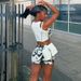 2025 New Style Round Neck Cartoon Print Sleeveless Short Vest And Skirt Set For Women_ecoleips.com
