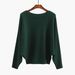 Oversized Batwing Sleeve Off-Shoulder Sweater – Women’s Long Sleeve Knit Top In Cotton-Blend_ecoleips.com