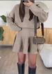 Women's Casual Sportswear Set Stand Collar Two Piece Autumn Winter Style_ecoleips.com