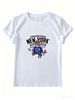 Women's Surfing Letter T-shirt, Cool And Stylish Pure Cotton Commuter Top_ecoleips.com