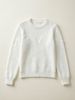 Women Lightweight Breathable Thin Mesh Fuzzy Knit Sweater, Crew Neck Long Sleeve Spliced Heart Hollow Mesh Oversized Loose Soft Casual Knitted Top_ecoleips.com