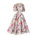 Women's Clothing French Vintage Floral Lace Dress – Elegant Wrap Waist & Feminine Fit (S-2XL)_ecoleips.com