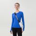 Women's Quick Drying Long Sleeve Sports Yoga T-Shirt Crew Neck Running Fitness Top Sweat Absorbing Bodysuit 1.0_ecoleips.com