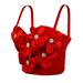 Women's Clothing White Three Dimensional Flower Sexy Bra Fishbone Bra With Coasters High End Outer Wear Body Shaping Camisole_ecoleips.com