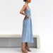 Women's Clothing Denim Suspenders Large Swing High Waist Sleeveless Low Collar Dress Women_ecoleips.com