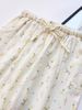 High Waist Thin Cotton Sleepwear Women's Home Pants Floral Print Breathable Cloth Comfortable Nightgown For Young Ladies_ecoleips.com