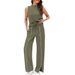 Women's Casual Sportswear Set Summer Style Sleeveless Vest Wide Leg Pants Two Piece Gym Workout Fitness Clothing_ecoleips.com