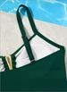 Women's Clothing Women's Solid Color Padded One Piece Swimsuit Suitable For Russia Regular Fit Vacation Style Swimwear_ecoleips.com