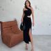 Women's Clothing Summer Halter Neck Cropped Dress For Women Slit Irregular Fashion Style For Formal & Casual For Women_ecoleips.com