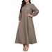 Cross-border Middle Eastern Eid Al-Adha Arab Dubai Muslim Daily Casual Robe Plus Size Dress_ecoleips.com