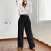 Women's Fleece Lounge Pants - High Waisted Wide Leg Sweatpants For Winter, Soft & Warm Flannel Joggers In Black, Khaki & Camel_ecoleips.com