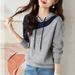 This Year's Popular Color-blocking Slim-fit Hooded Sweatshirt Women Is A Trendy, High-end, Casual, Layered Jacket For_ecoleips.com