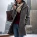 Women's Clothing Elegant Winter Wool Coat For Women - Vintage Style Long Coat With Half High Collar, Multiple Pockets, Slim Fit, Warm & Stylish_ecoleips.com