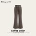 Women's Street Style Retro Washed Sports Detachable Cardigan Hooded Sweatshirt And Flared Slim Fit Trousers Set Outdoor Suit_ecoleips.com