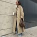 Women's Khaki Trench Coat Spring Autumn Style Mid-Length Single-Breasted British Elegant Outerwear Instagram Worthy_ecoleips.com