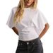 2025 Korean Style Design Sense Round Neck Pullover Short Sleeve T-Shirt For Women Summer New Simple Versatile Solid_ecoleips.com