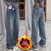 Retro High-Waisted Wide Leg Jeans For Women Loose Fit Slimming Straight Leg Plus Size Spring Autumn Stylish Clothing_ecoleips.com