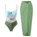 Women's Clothing Retro Color Matching Metal Buckle One-piece Swimsuit Suit Swimsuit_ecoleips.com