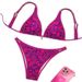 Women's High-End Bikini European American Style Printed Swimwear Sexy Beachwear_ecoleips.com