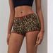 2025s Print Plus Size Women's Summer Fashion Casual Comfortable Slim Fit Small Bowknot Personality Leopard Shorts Yama_ecoleips.com