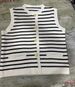 K Gold Button Contrasting Striped Round Neck Knitted Cardigan For Women, Loose Short Style, Outer Sweater Jacket_ecoleips.com