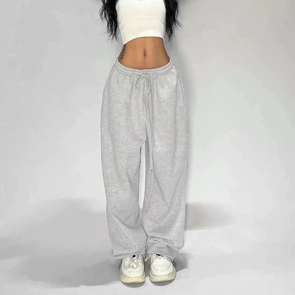 High Waist Drawstring Loose European And American Hot Girl Style Jazz Dance Hiphop Sports Pants For Women_ecoleips.com