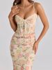 Mozision Spaghetti Strap Backless Print Sexy Maxi Dress Women Elegant Patchwork Sleeveless Bodycon Floral Print Club Party Dress_ecoleips.com
