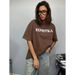2025 Summer European And American Style New Fashionable Versatile Letter Print 100% Cotton Short Sleeve Commuter T-Shirt_ecoleips.com